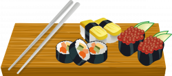 Clipart - Sushi on a Board