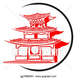 Vector Stock - Chinese temple symbol. Clipart Illustration ...