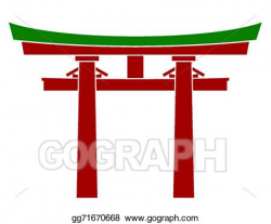 Vector Art - Japan gate - torii gate . Clipart Drawing ...