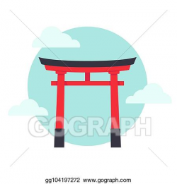 EPS Vector - Japanese gate torii. Stock Clipart Illustration ...