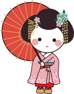 Japan Geisha Cartoon Make-up - Umbrella Japanese girl 1024*1306 ...