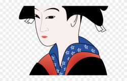 Kimono Clipart Clip Art - Japanese Woman In Kimono Drawing ...
