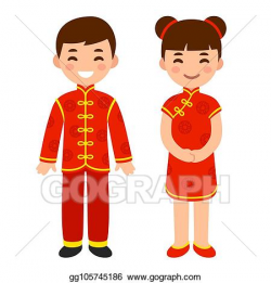 Vector Clipart - Traditional japanese costumes. Vector ...