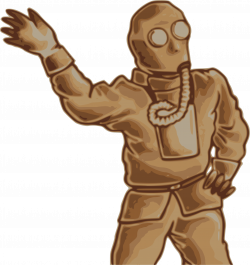 Clipart - Japanese Gas Mask Man