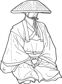 Japanese Buddhist Monk coloring page | Free Printable ...