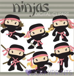 Ninja Girls Hero Clipart | Decorating Templates | Ninja girl ...