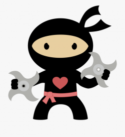 Ninja Clipart Heart - Free Ninja Birthday Invitations ...