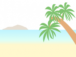 Palm tree | sea | beach - Summer illustration | Free image | Clip art
