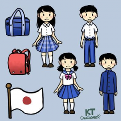 Japanese School Students Clipart | Japanese | Student ...