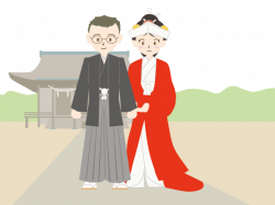 Wedding | Japanese style - Summer illustration | Free image | Clip art