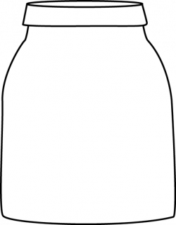 Black and White Jar Clip Art - Black and White Jar Image