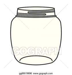Vector Clipart - Cute mason jar isolated icon. Vector ...