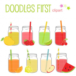 Fruit Juices Digital Clip Art for Scrapbooking Card Making ...