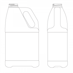 Plastic Bottles - 64 oz HDPE Oblong | Kaufman Container