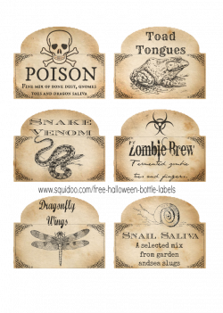 Free Printable Halloween Bottle Labels & Potion Labels | Pinterest ...