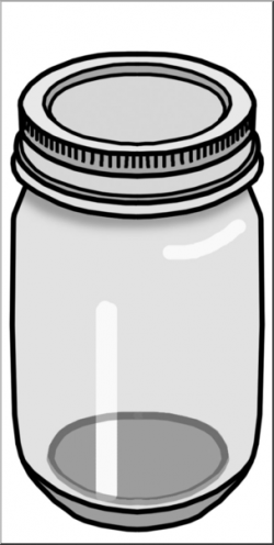 Clip Art: Food Containers: Jar Grayscale I abcteach.com ...