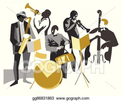 Vector Illustration - Jazz band. EPS Clipart gg86831863 ...