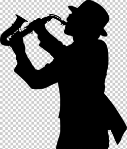 Saxophone Trumpeter Silhouette Jazz PNG, Clipart, Black And ...