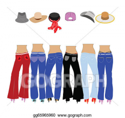 Vector Art - Jeans. EPS clipart gg65965960 - GoGraph