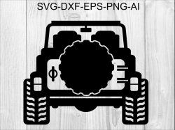 Jeep SVG #2 jeep 4x4, back view, Wrangler, Off road,  Silhouette,SVG,Graphics,Illustration,Vector,Logo,Digital,Clipart