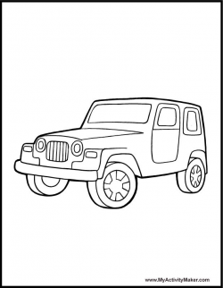 safari jeep coloring pages | Coloring Pages: Transportation ...