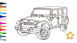 Safari Jeep Drawing at PaintingValley.com | Explore ...