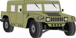 OnlineLabels Clip Art - Humvee 3