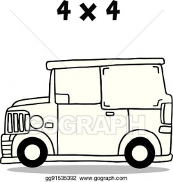 Vector Illustration - Hand draw of jeep car. EPS Clipart ...