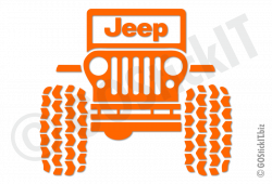 Jeep Logo Big Tires Jeep Vinyl Decal Sticker - GOStickIT! Cool ...