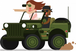 Car Jeep Illustration - A jungle exploring tourist 2331*1572 ...