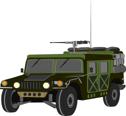 OnlineLabels Clip Art - Humvee, Improvised