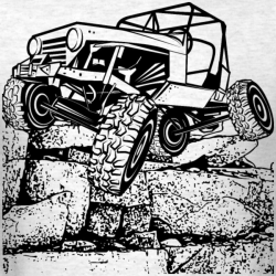 Off Road Rock Crawling Jeep | Men's T-Shirt