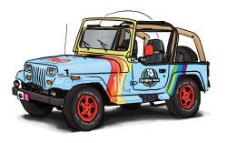 28+ Collection of Jurassic Park Jeep Drawing | High quality, free ...