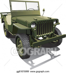 Vector Stock - Army jeep. Clipart Illustration gg61675999 ...