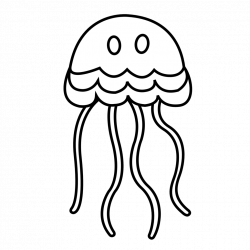 Jellyfish clip art black and white - crazywidow.info