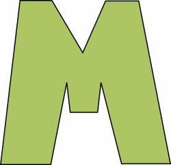 Green Letter M Clip Art - Green Letter M Image