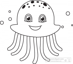 Jelly fish outline clipart 2 - WikiClipArt