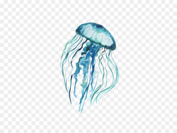 Watercolor Cartoon clipart - Jellyfish, transparent clip art