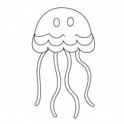 clipartist.net » Clip Art » jellyfish black white line animal super ...
