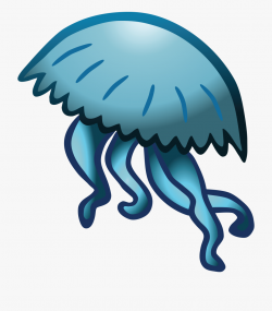 Free Clipart Of A Blue Jellyfish - Jellyfish Clipart #297352 ...