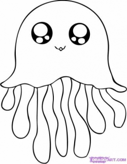 J for Jellyfish Template | Preschool | Easy animal drawings ...