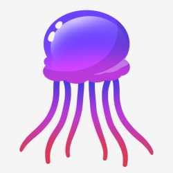 Purple Jellyfish Decoration, Three Dimensional, Creative ...