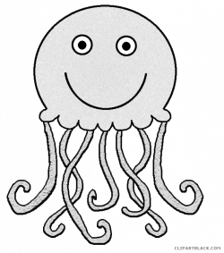 Jellyfish Animal free black white clipart images clipartblack ...