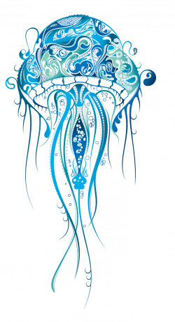 Jellyfish Sleeve tattoo Henna Drawing - Printing vector 704*1290 ...