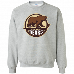 Hershey Bears Primary Logo Adult Crewneck Pullover Sweatshirt ...
