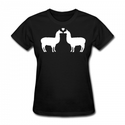 Llama Llove T-Shirt Women's T-Shirt - black