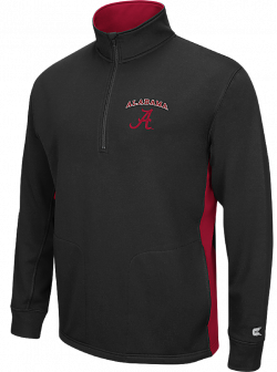 Alabama Crimson Tide Black  -Zip Synthetic Pullover Jacket $49.95 ...