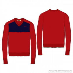 Men-V-Neck-Color-Blocked-Woolen-Sweater-Vector-Template | Design ...