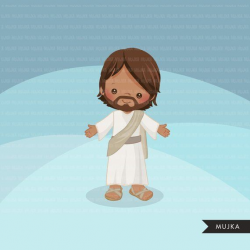 Jesus Christ Clipart. Cute religious illustration, Jesus ...