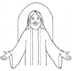 Jesus clipart black and white 2 » Clipart Station